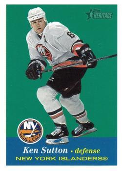 #186 Ken Sutton - New York Islanders - 2001-02 Topps Heritage Hockey
