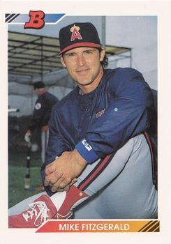 #186 Mike Fitzgerald - California Angels - 1992 Bowman Baseball