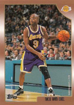 #186 Nick Van Exel - Los Angeles Lakers - 1998-99 Topps Basketball