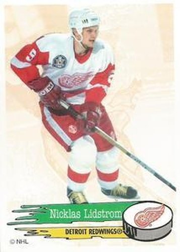 #186 Nicklas Lidstrom - Detroit Red Wings - 1995-96 Panini Hockey Stickers