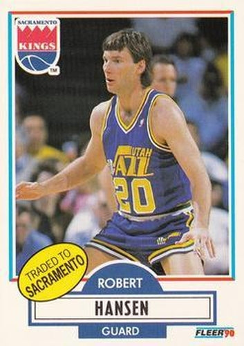 #186 Robert Hansen - Sacramento Kings - 1990-91 Fleer Basketball