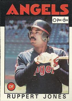 #186 Ruppert Jones - California Angels - 1986 O-Pee-Chee Baseball