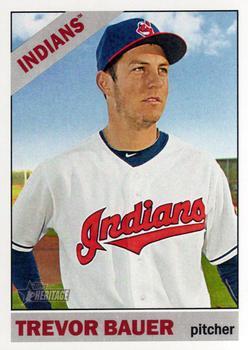 #186 Trevor Bauer - Cleveland Indians - 2015 Topps Heritage Baseball