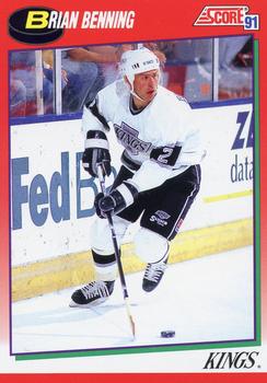 #186 Brian Benning - Los Angeles Kings - 1991-92 Score Canadian Hockey