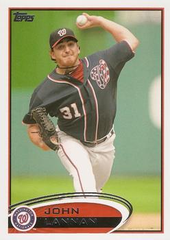 #186 John Lannan - Washington Nationals - 2012 Topps Baseball