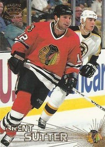 #186 Brent Sutter - Chicago Blackhawks - 1997-98 Pacific Crown Hockey