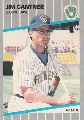 #186 Jim Gantner - Milwaukee Brewers - 1989 Fleer Baseball