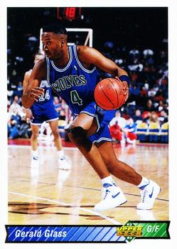 #186 Gerald Glass - Minnesota Timberwolves - 1992-93 Upper Deck Basketball
