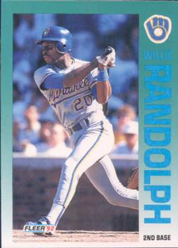 #186 Willie Randolph - Milwaukee Brewers - 1992 Fleer Baseball