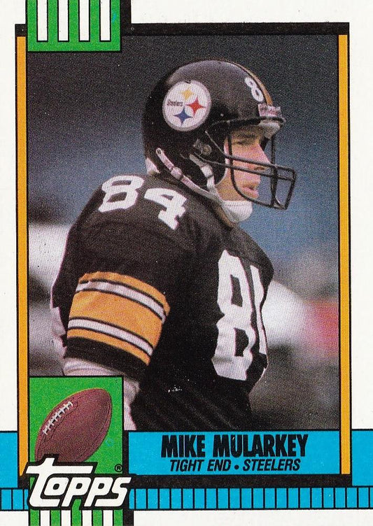 #186 Mike Mularkey - Pittsburgh Steelers - 1990 Topps Football