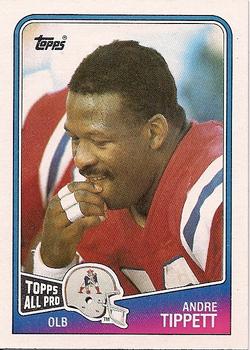 #186 Andre Tippett - New England Patriots - 1988 Topps Football