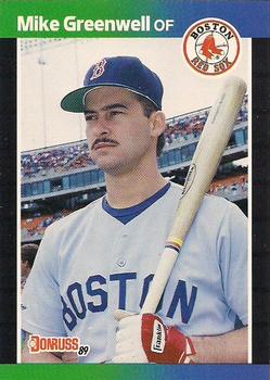 #186 Mike Greenwell - Boston Red Sox - 1989 Donruss Baseball