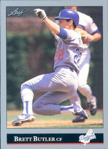 #186 Brett Butler - Los Angeles Dodgers - 1992 Leaf Baseball