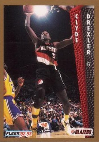 #186 Clyde Drexler - Portland Trail Blazers - 1992-93 Fleer Basketball