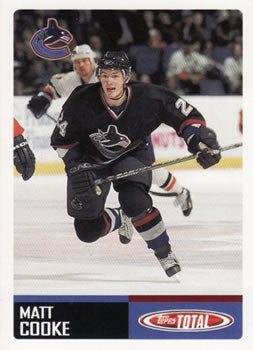 #186 Matt Cooke - Vancouver Canucks - 2002-03 Topps Total Hockey