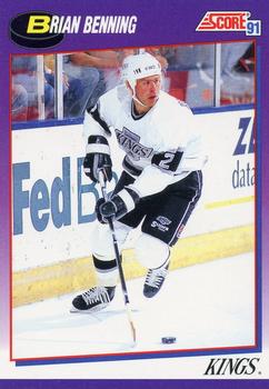 #186 Brian Benning - Los Angeles Kings - 1991-92 Score American Hockey
