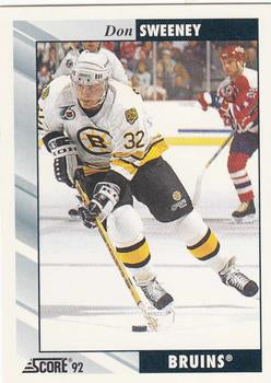 #186 Don Sweeney - Boston Bruins - 1992-93 Score USA Hockey