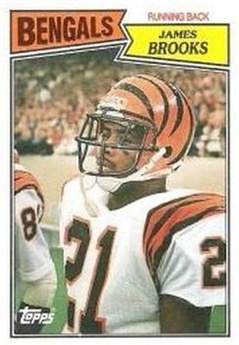 #186 James Brooks - Cincinnati Bengals - 1987 Topps Football