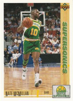 #186 Nate McMillan - Seattle SuperSonics - 1991-92 Upper Deck Basketball