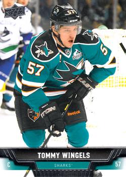 #186 Tommy Wingels - San Jose Sharks - 2013-14 Upper Deck Hockey
