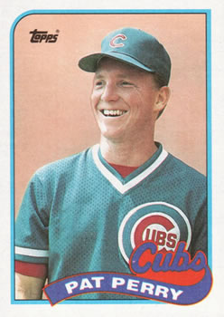 #186 Pat Perry - Chicago Cubs - 1989 Topps Baseball