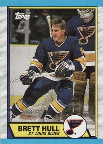#186 Brett Hull - St. Louis Blues - 1989-90 Topps Hockey