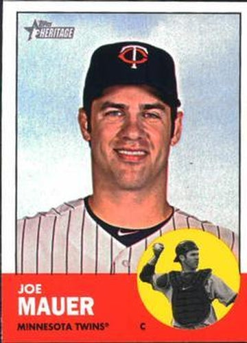 #186a Joe Mauer - Minnesota Twins - 2012 Topps Heritage Baseball