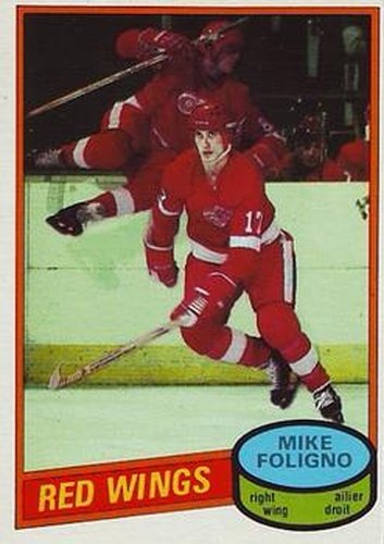 #187 Mike Foligno - Detroit Red Wings - 1980-81 O-Pee-Chee Hockey