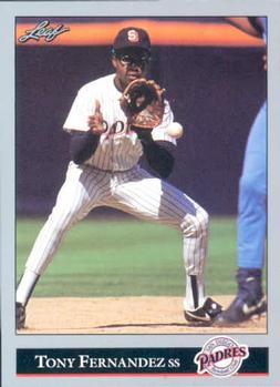 #187 Tony Fernandez - San Diego Padres - 1992 Leaf Baseball
