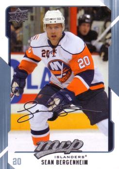 #187 Sean Bergenheim - New York Islanders - 2008-09 Upper Deck MVP Hockey