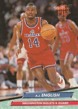#187 A.J. English - Washington Bullets - 1992-93 Ultra Basketball