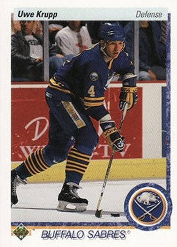 #187 Uwe Krupp - Buffalo Sabres - 1990-91 Upper Deck Hockey