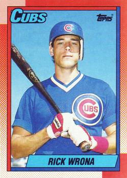 #187 Rick Wrona - Chicago Cubs - 1990 Topps Baseball