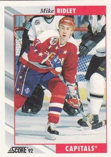 #187 Mike Ridley - Washington Capitals - 1992-93 Score USA Hockey