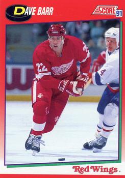 #187 Dave Barr - Detroit Red Wings - 1991-92 Score Canadian Hockey