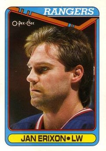 #187 Jan Erixon - New York Rangers - 1990-91 O-Pee-Chee Hockey