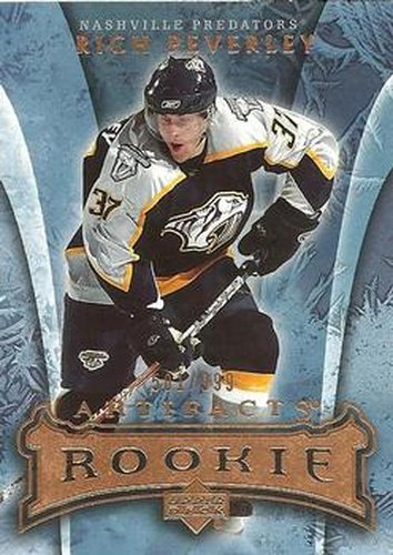 #187 Rich Peverley - Nashville Predators - 2007-08 Upper Deck Artifacts Hockey