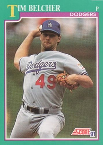 #187 Tim Belcher - Los Angeles Dodgers - 1991 Score Baseball