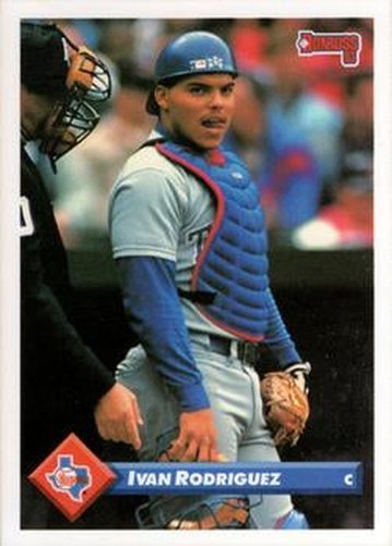 #187 Ivan Rodriguez - Texas Rangers - 1993 Donruss Baseball