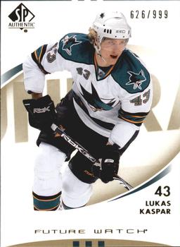 #187 Lukas Kaspar - San Jose Sharks - 2007-08 SP Authentic Hockey