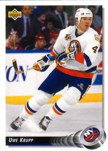 #187 Uwe Krupp - New York Islanders - 1992-93 Upper Deck Hockey