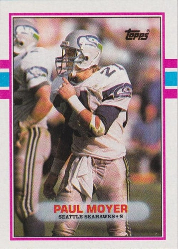 #187 Paul Moyer - Seattle Seahawks - 1989 Topps Football