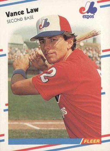 #187 Vance Law - Montreal Expos - 1988 Fleer Baseball