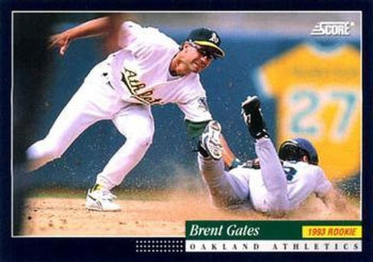 #187 Brent Gates - Oakland Athletics -1994 Score Baseball