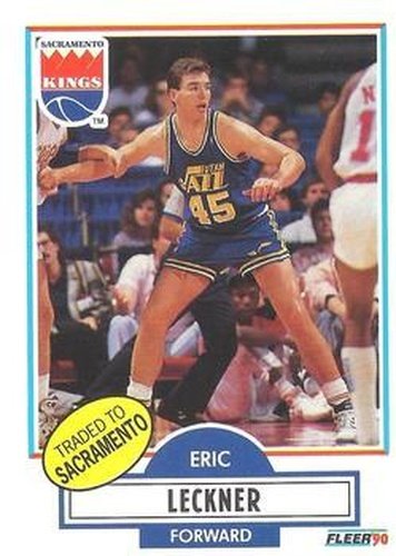 #187 Eric Leckner - Sacramento Kings - 1990-91 Fleer Basketball