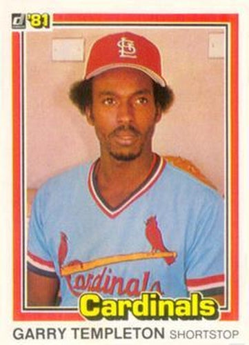 #187 Garry Templeton - St. Louis Cardinals - 1981 Donruss Baseball
