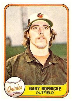 #187 Gary Roenicke - Baltimore Orioles - 1981 Fleer Baseball