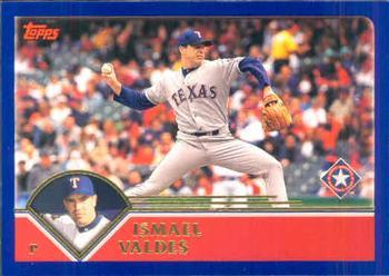 #187 Ismael Valdes - Texas Rangers - 2003 Topps Baseball