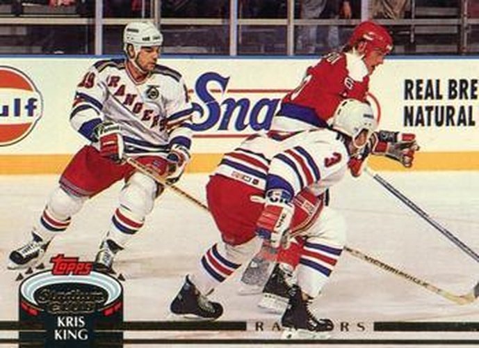 #187 Kris King - New York Rangers - 1992-93 Stadium Club Hockey
