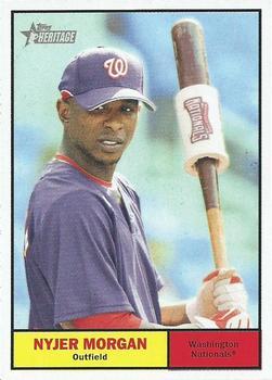 #187 Nyjer Morgan - Washington Nationals - 2010 Topps Heritage Baseball